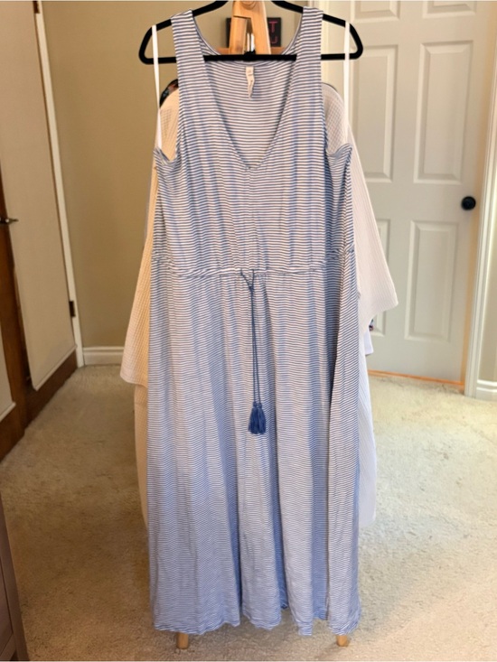 torrid Dresses & Skirts - torrid Belle Isle Blue and White Striped Sleeveless Maxi Dress 3X